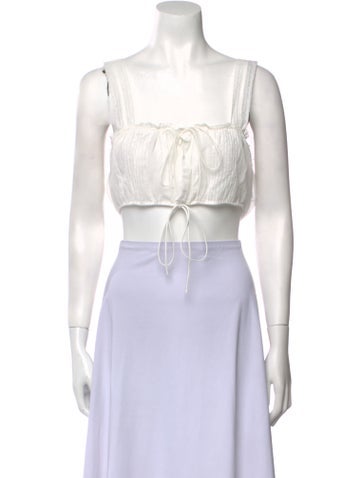 Helsa Tops Square Neckline Sleeveless Crop Top M