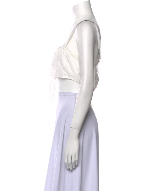 Helsa Square Neckline Sleeveless Crop Top