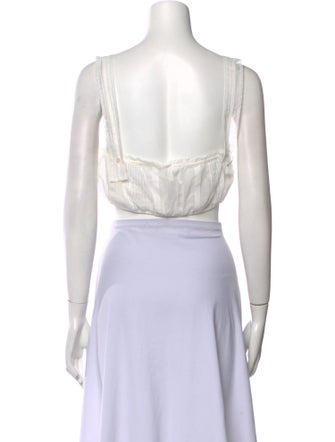 Helsa Square Neckline Sleeveless Crop Top