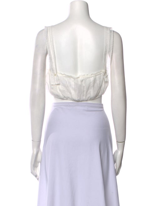 Helsa Square Neckline Sleeveless Crop Top