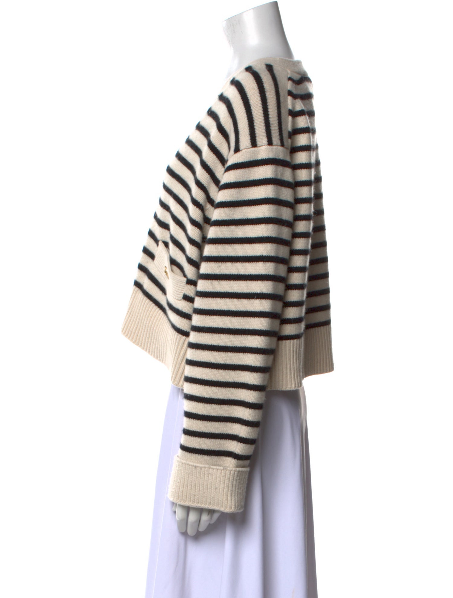 Helsa Striped V-Neck Sweater