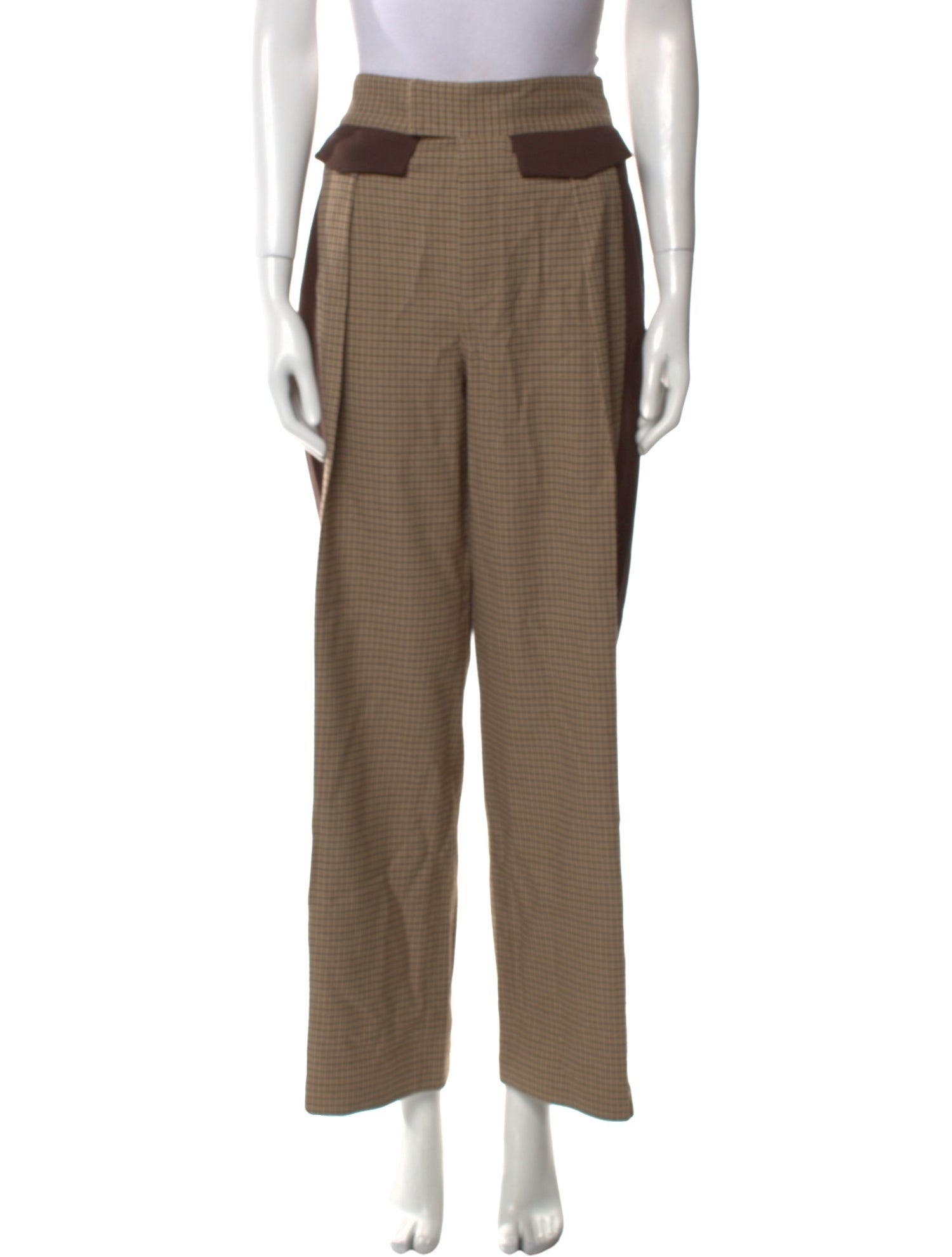 Helsa Plaid Print Wide Leg Pants