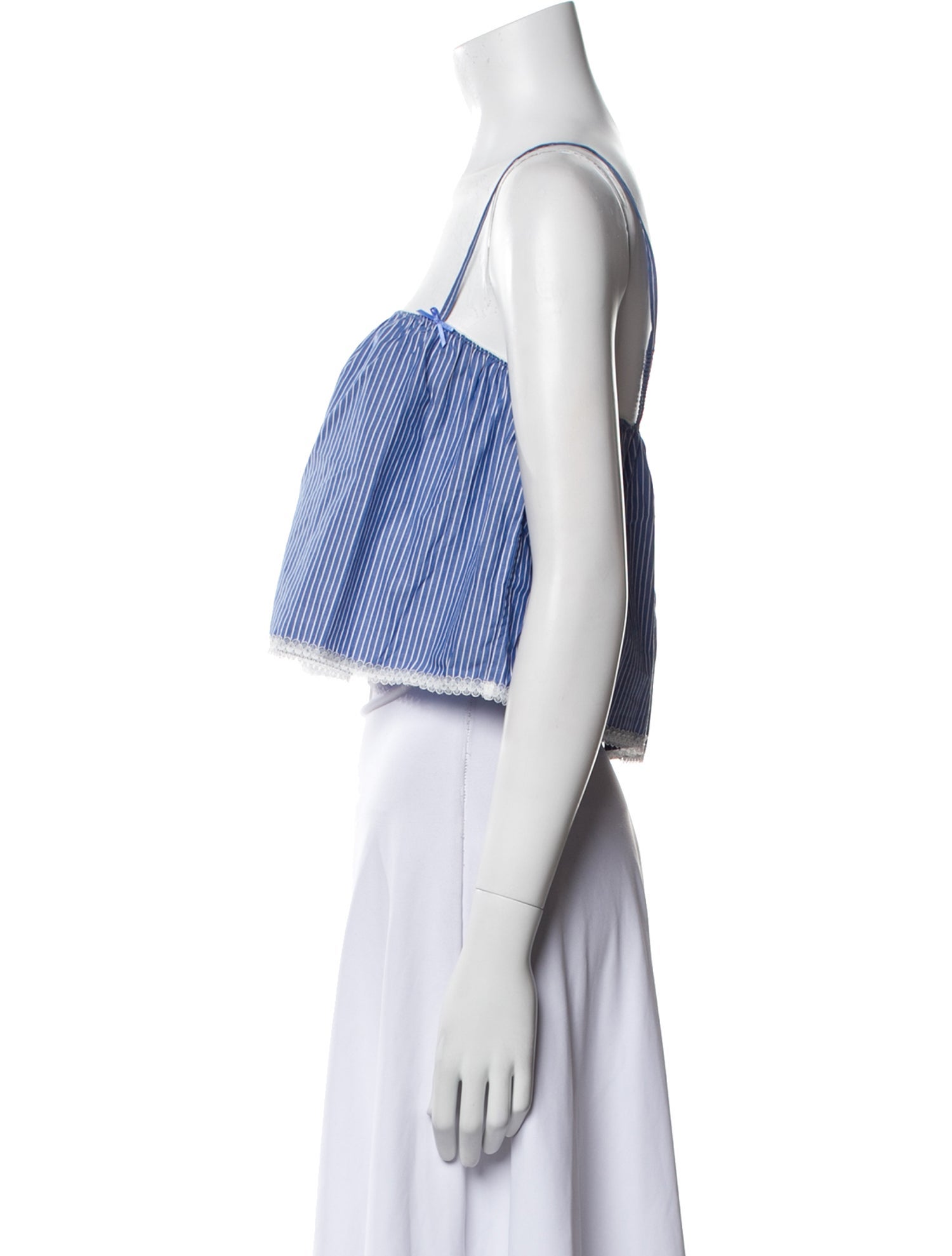 Helsa Striped Square Neckline Crop Top w/ Tags