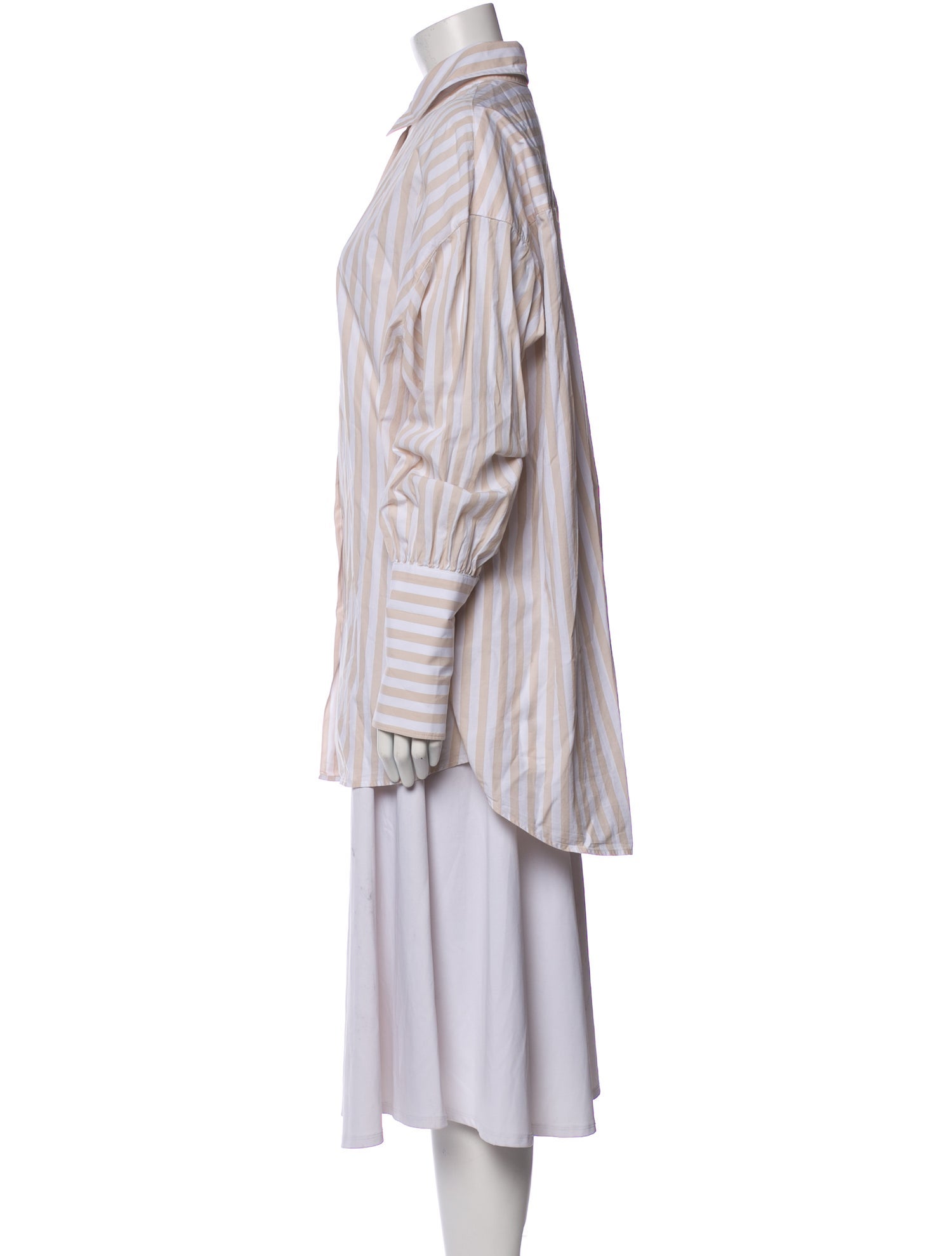 Helsa Striped Long Sleeve Button-Up Top