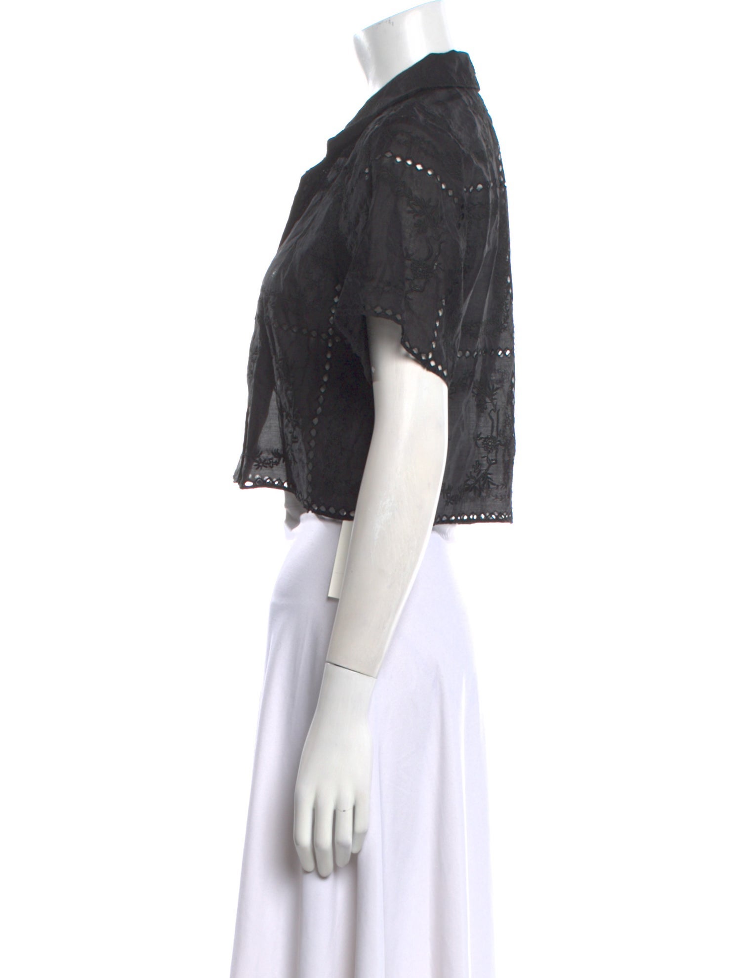 Helsa V-Neck Short Sleeve Crop Top