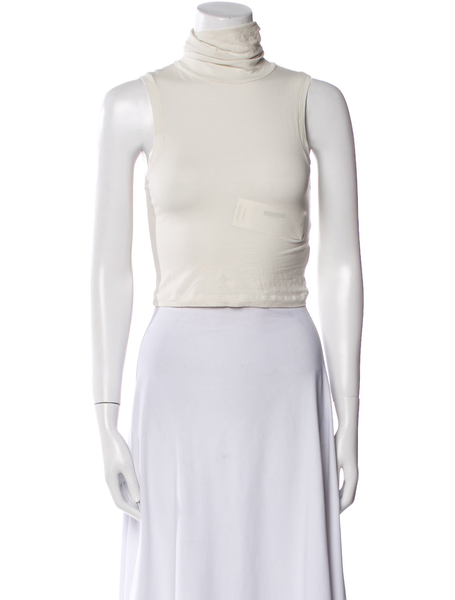 Helsa Turtleneck Sleeveless Crop Top
