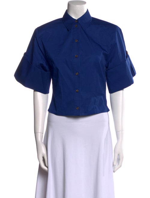 Helsa Short Sleeve Button-Up Top