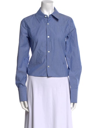 Helsa Striped Long Sleeve Button-Up Top