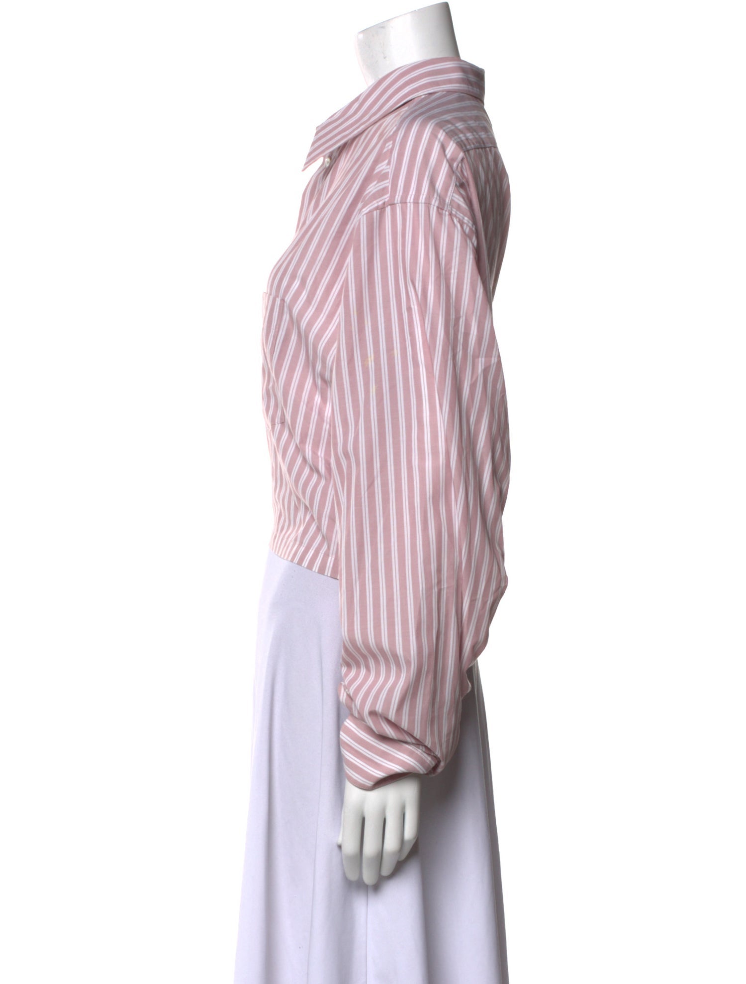 Helsa Striped Long Sleeve Crop Top