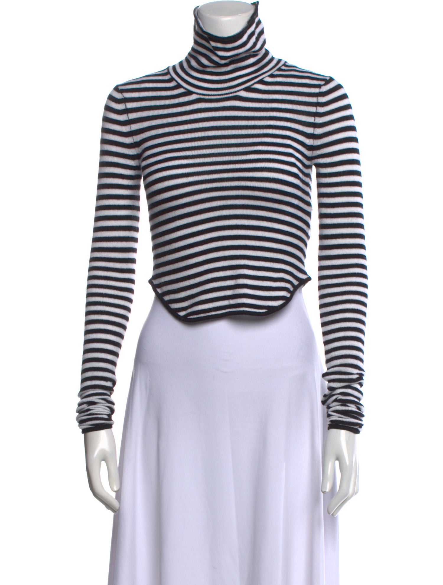 Helsa Merino Wool Striped Crop Top