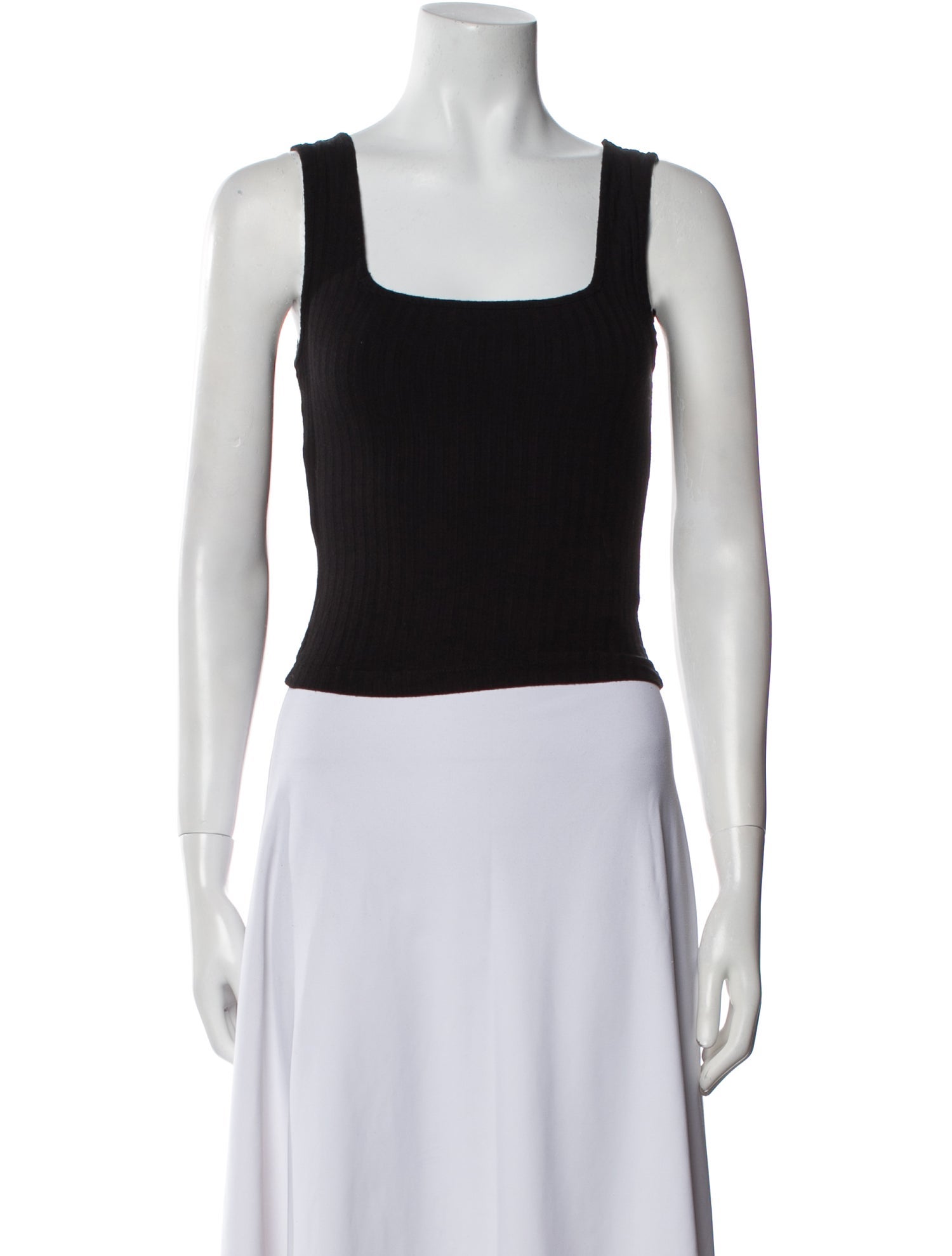 Helsa Square Neckline Sleeveless Crop Top