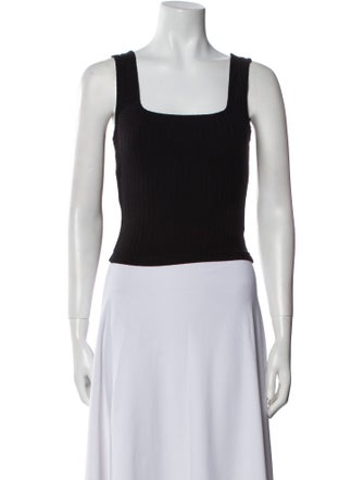 Helsa Square Neckline Sleeveless Crop Top