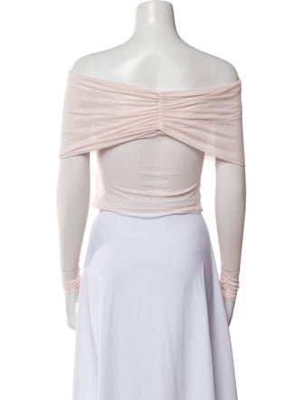 Helsa Off-The-Shoulder Short Sleeve Crop Top