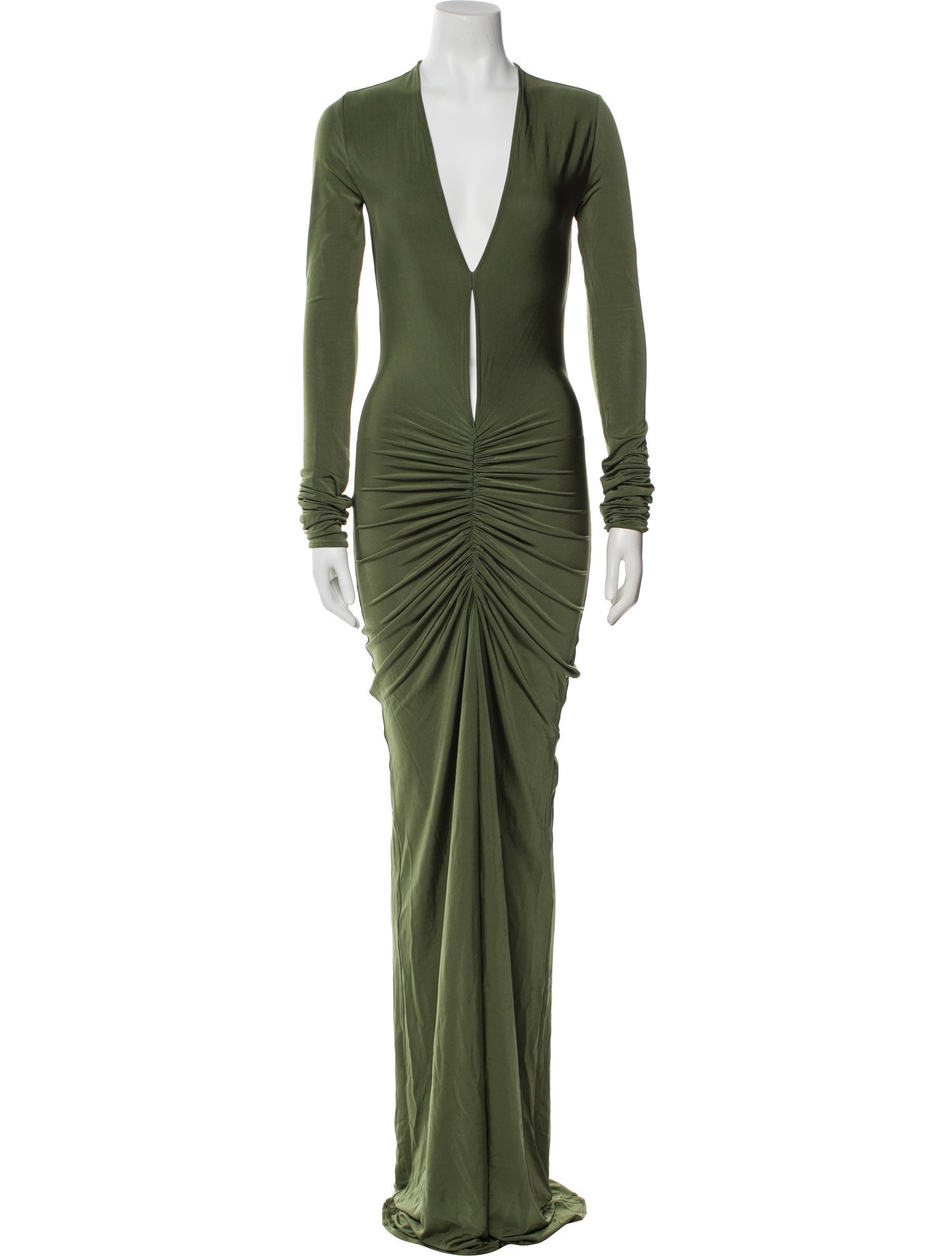 Helsa Plunge Neckline Long Dress