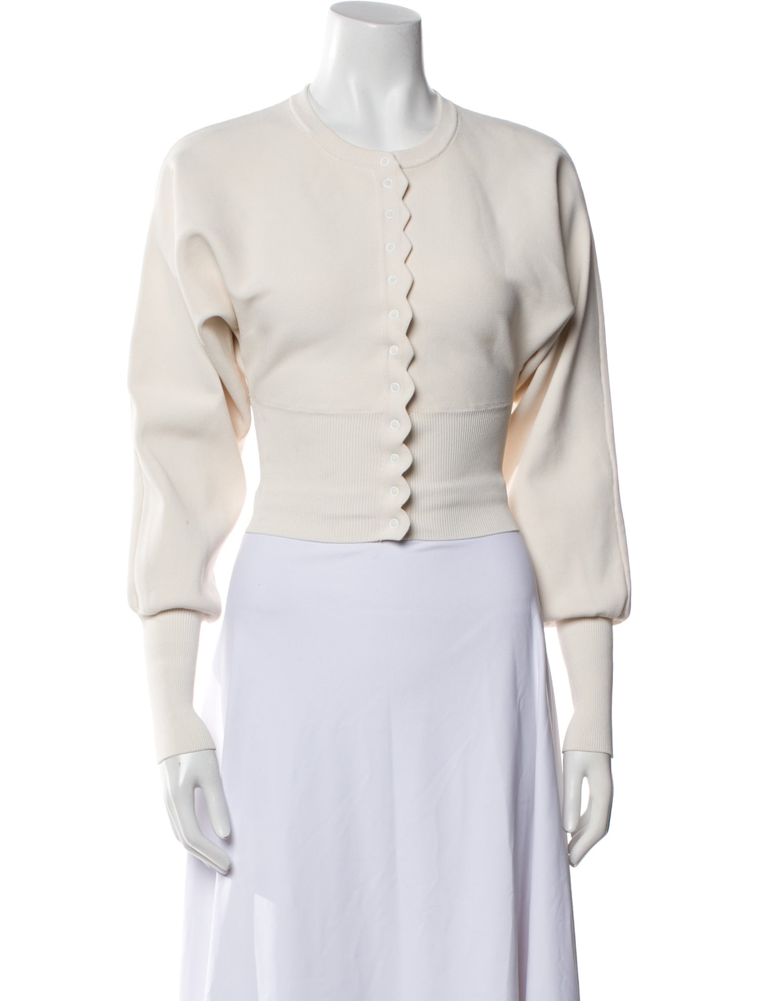 Helsa Crew Neck Long Sleeve Crop Top