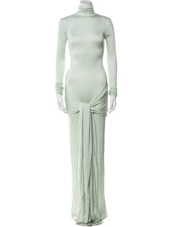 Helsa Mock Neck Long Dress