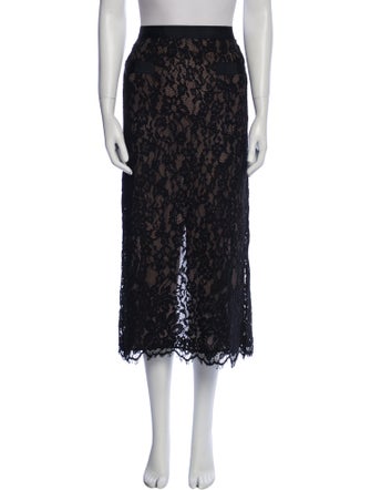 Helsa Lace Pattern Midi Length Skirt
