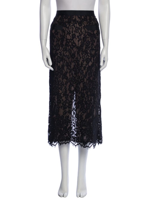 Helsa Lace Pattern Midi Length Skirt