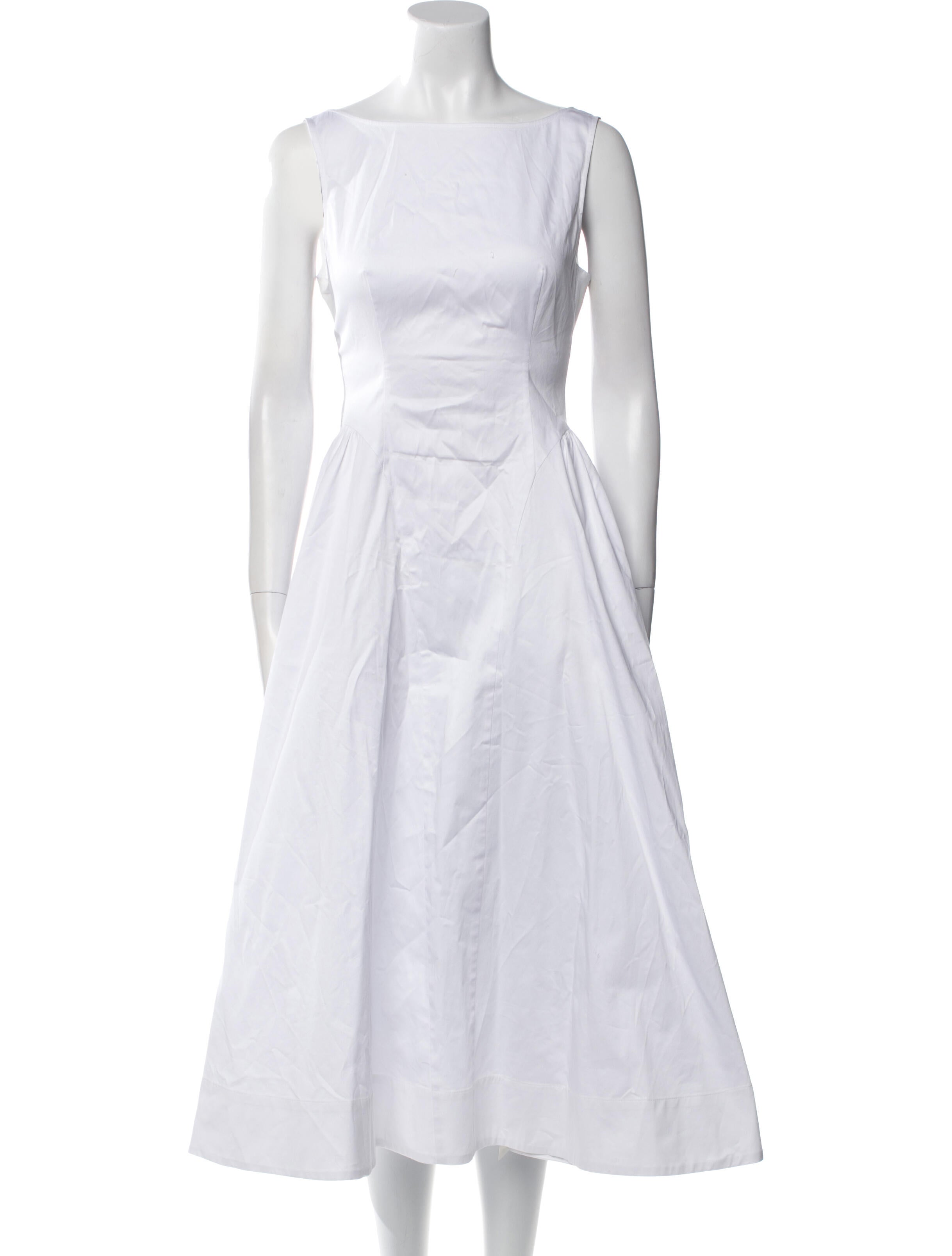 Helsa Bateau Neckline Midi Length Dress