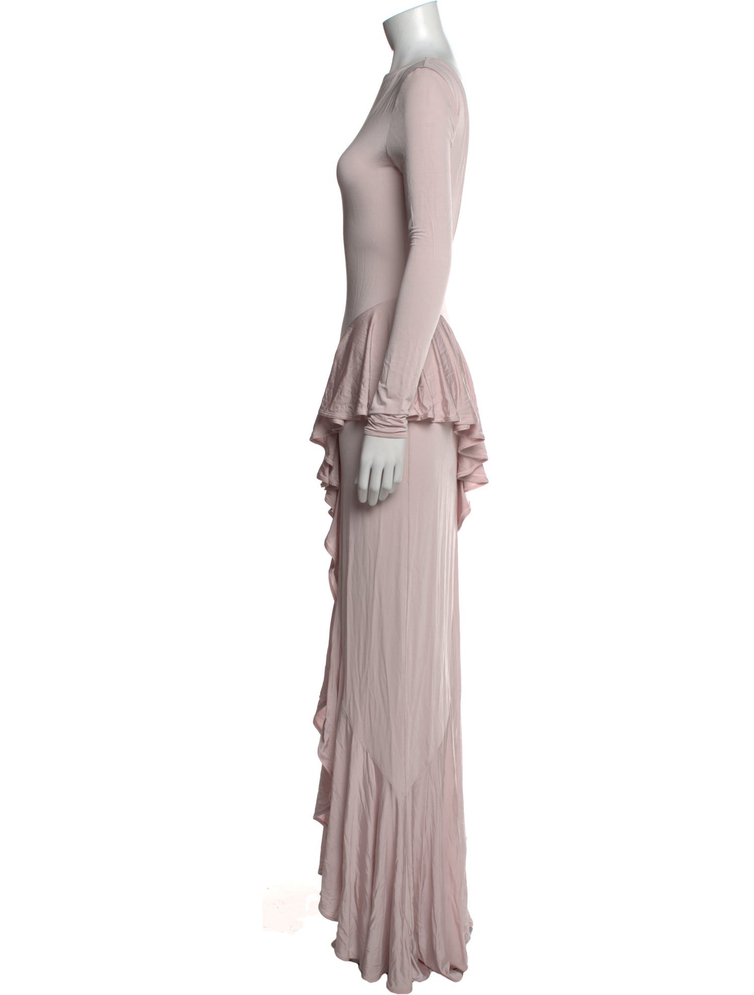 Helsa Bateau Neckline Long Dress