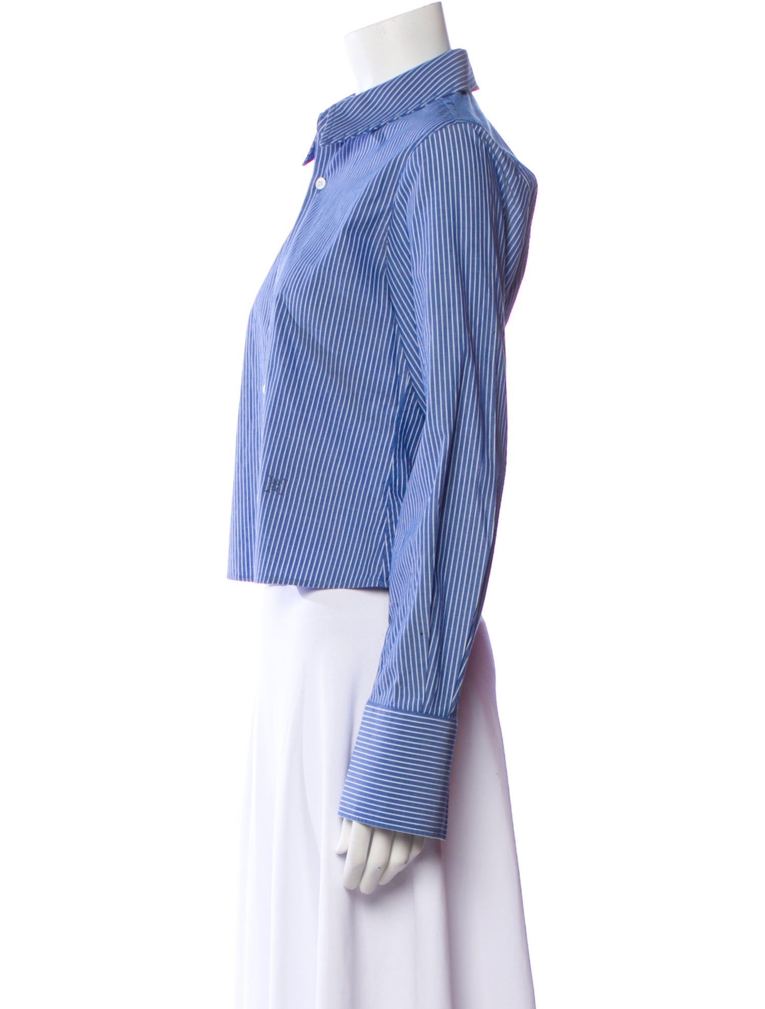 Helsa Striped Long Sleeve Button-Up Top