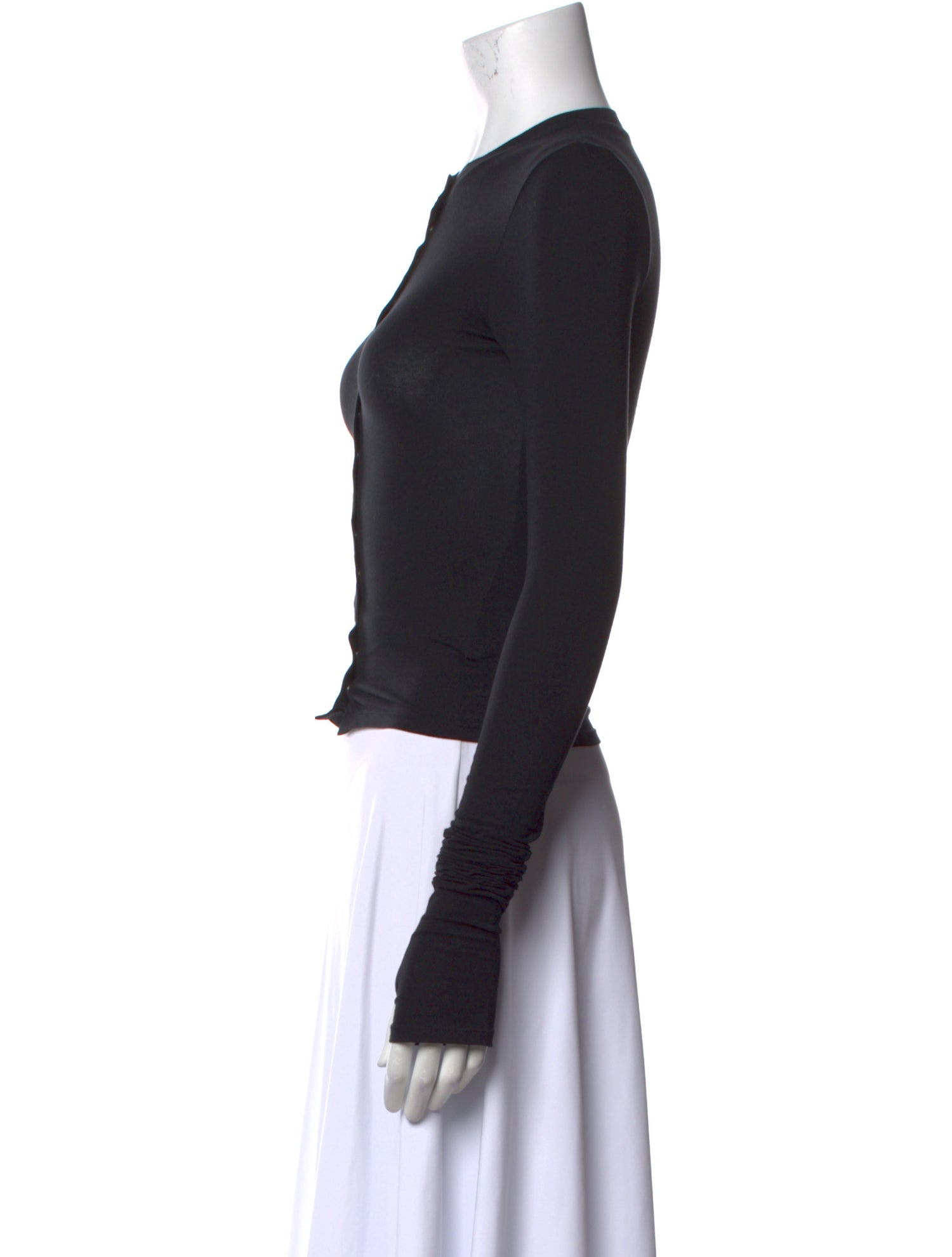 Helsa Crew Neck Long Sleeve Crop Top