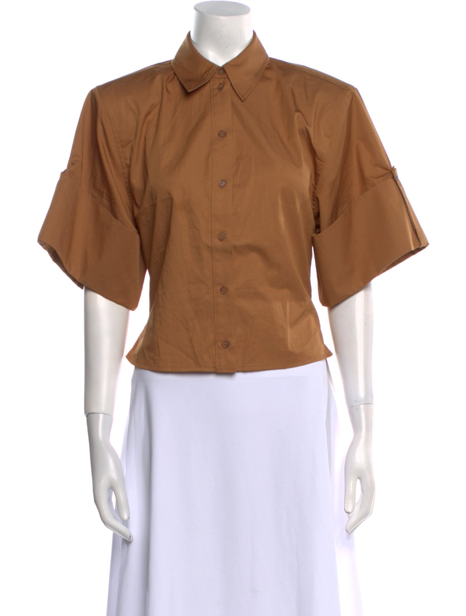 Helsa Short Sleeve Button-Up Top