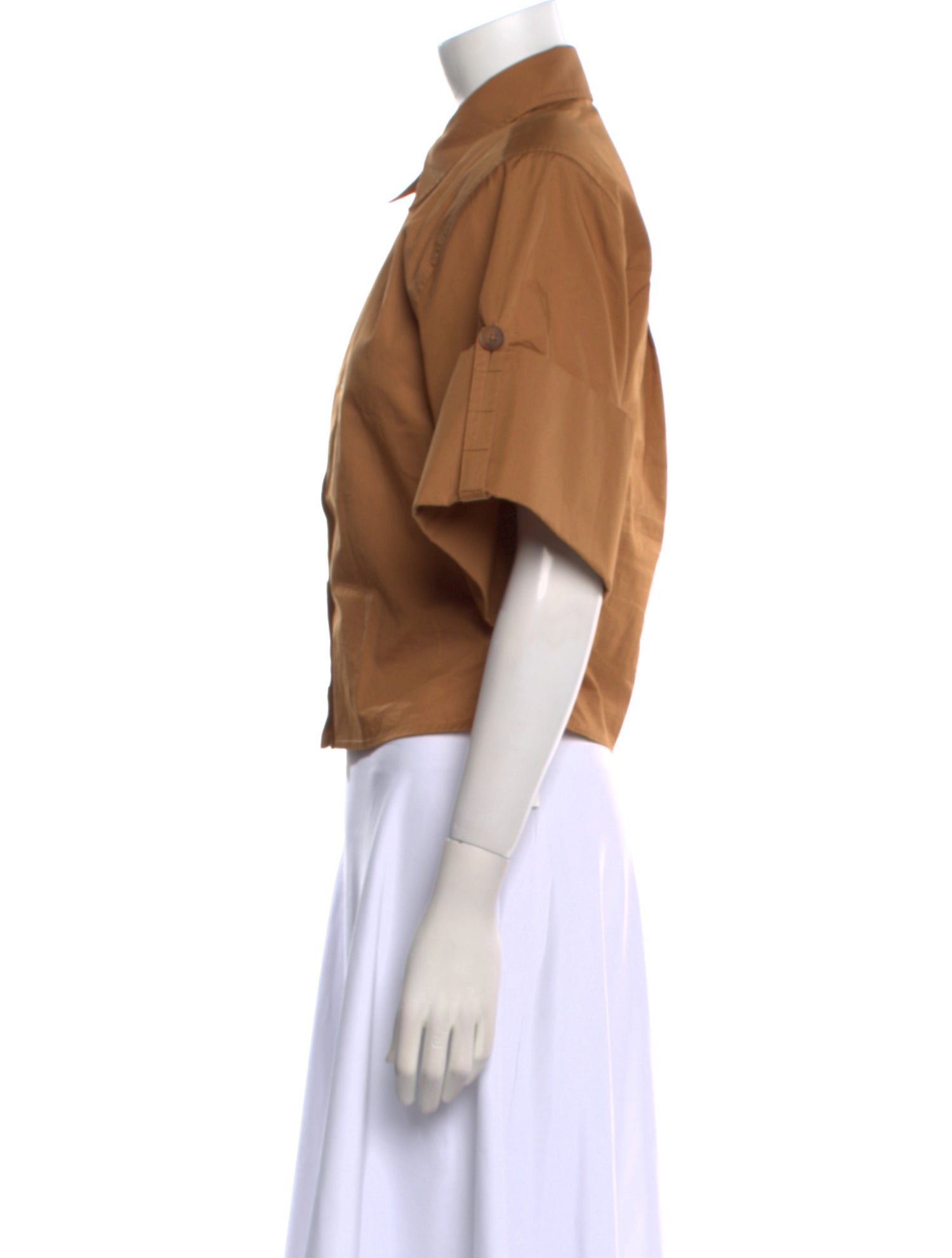 Helsa Short Sleeve Button-Up Top