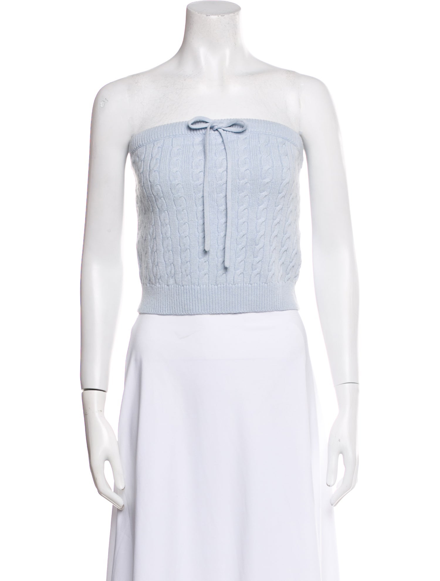 Helsa Merino Wool Strapless Crop Top