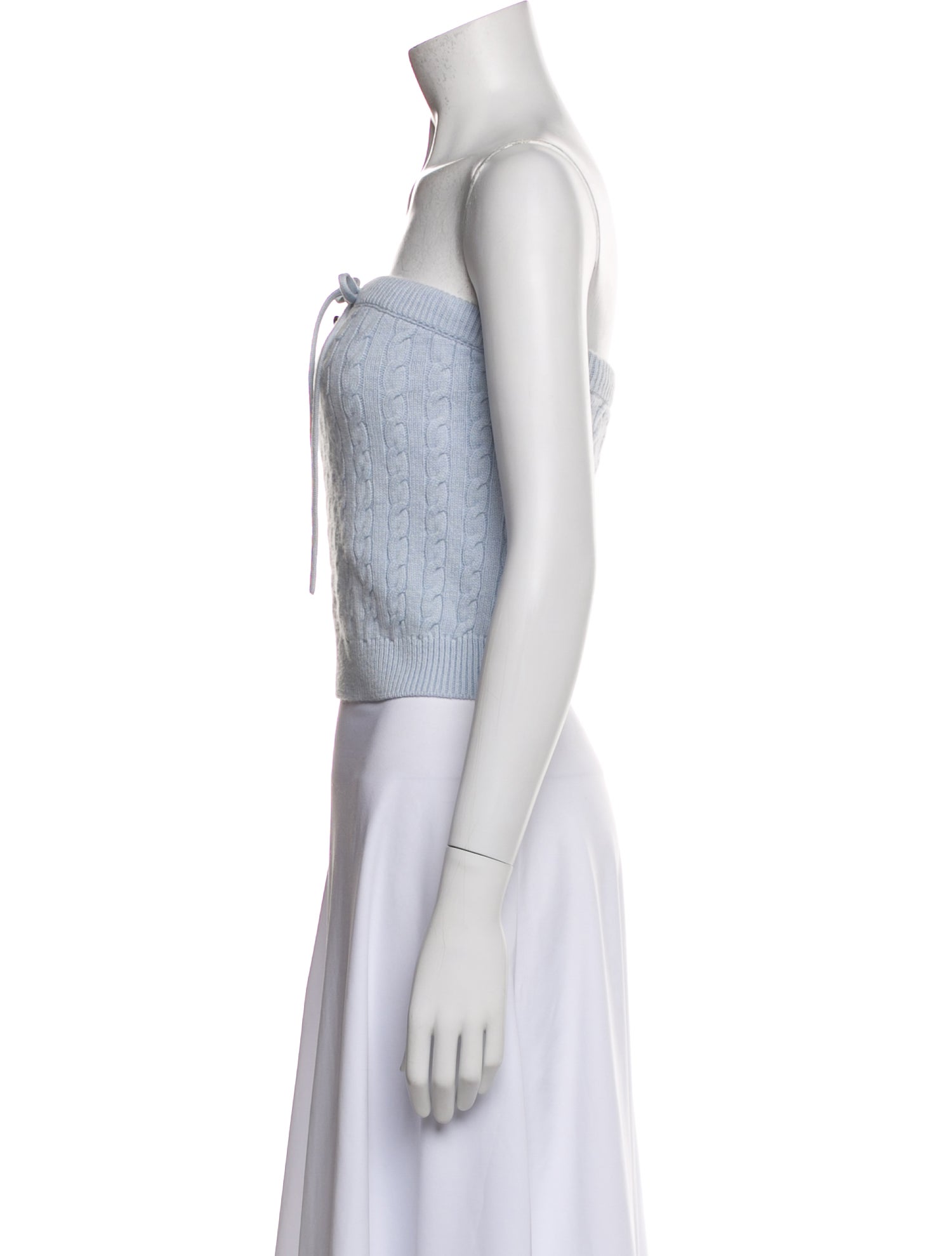 Helsa Merino Wool Strapless Crop Top