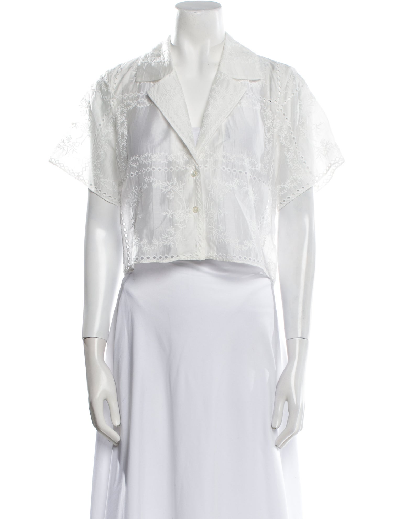 Helsa V-Neck Short Sleeve Crop Top