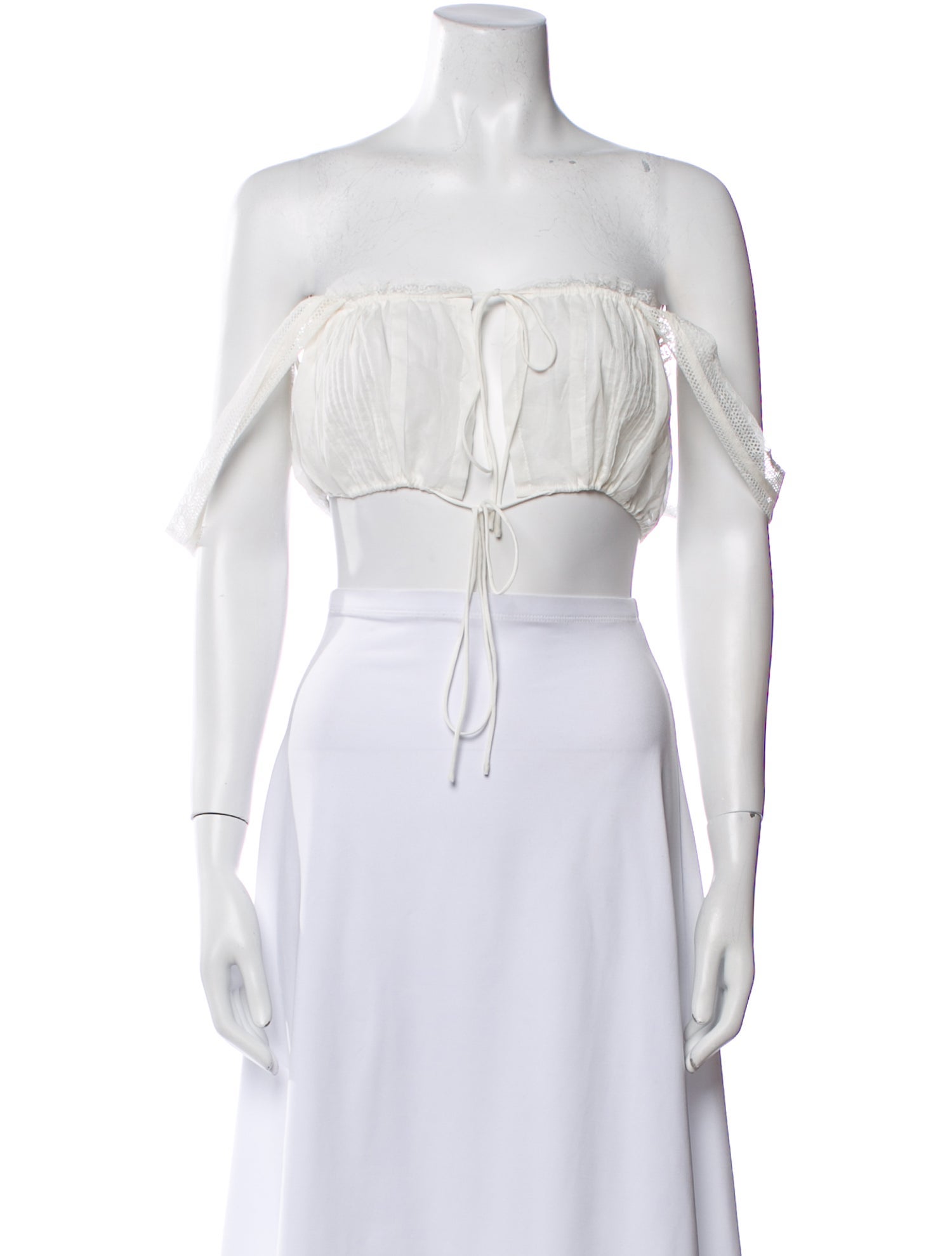 Helsa Off-The-Shoulder Short Sleeve Crop Top w/ Tags