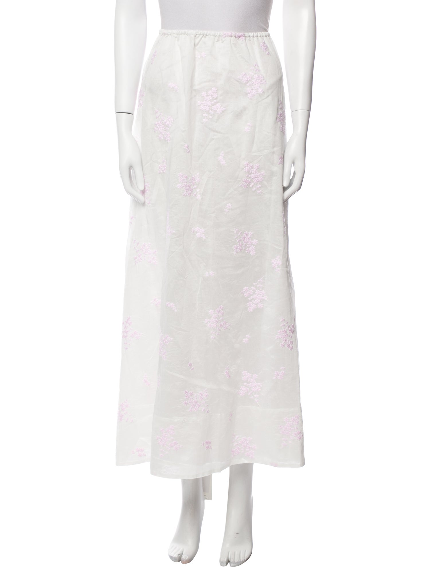 Helsa Floral Print Midi Length Skirt