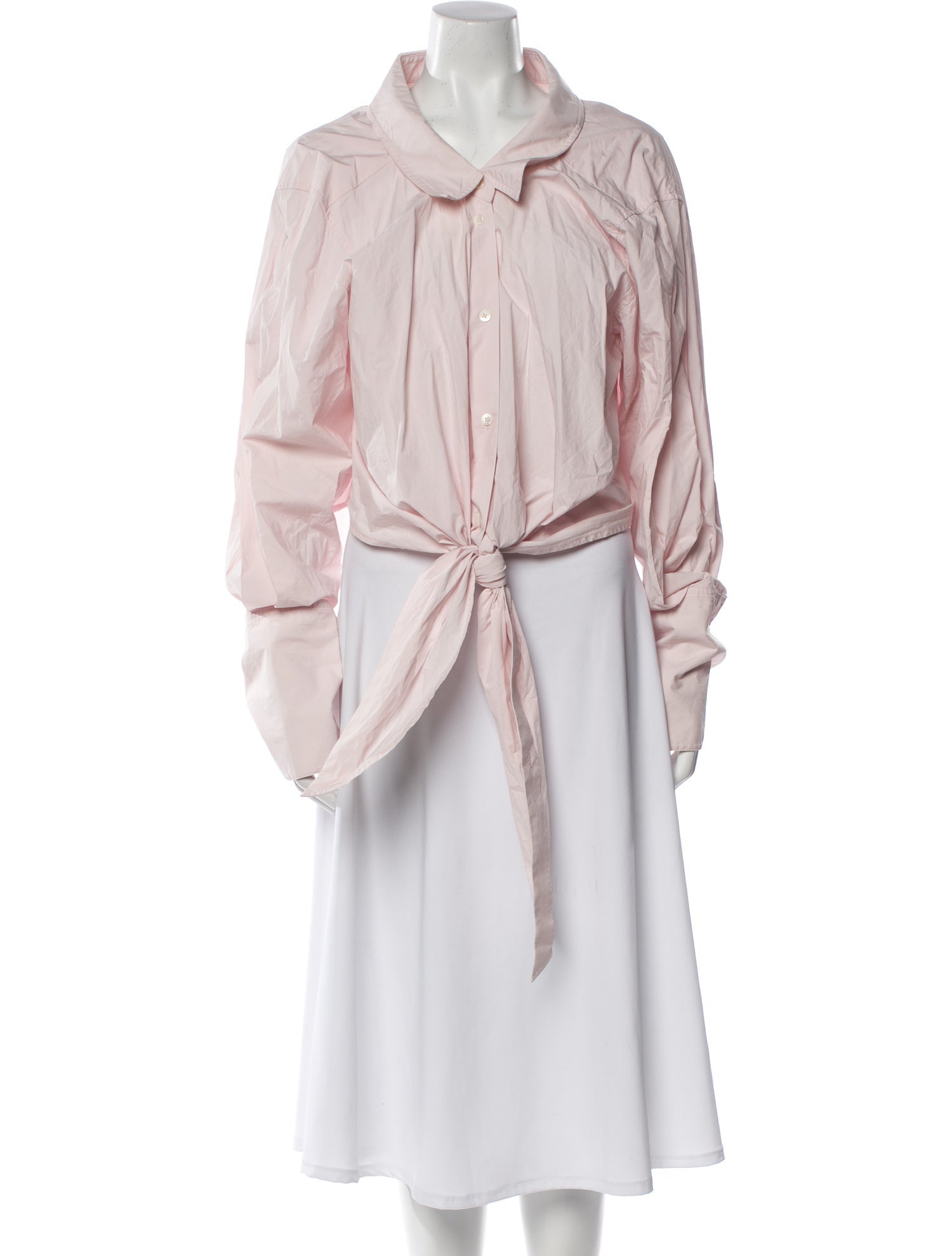 Helsa Mock Neck Long Sleeve Blouse