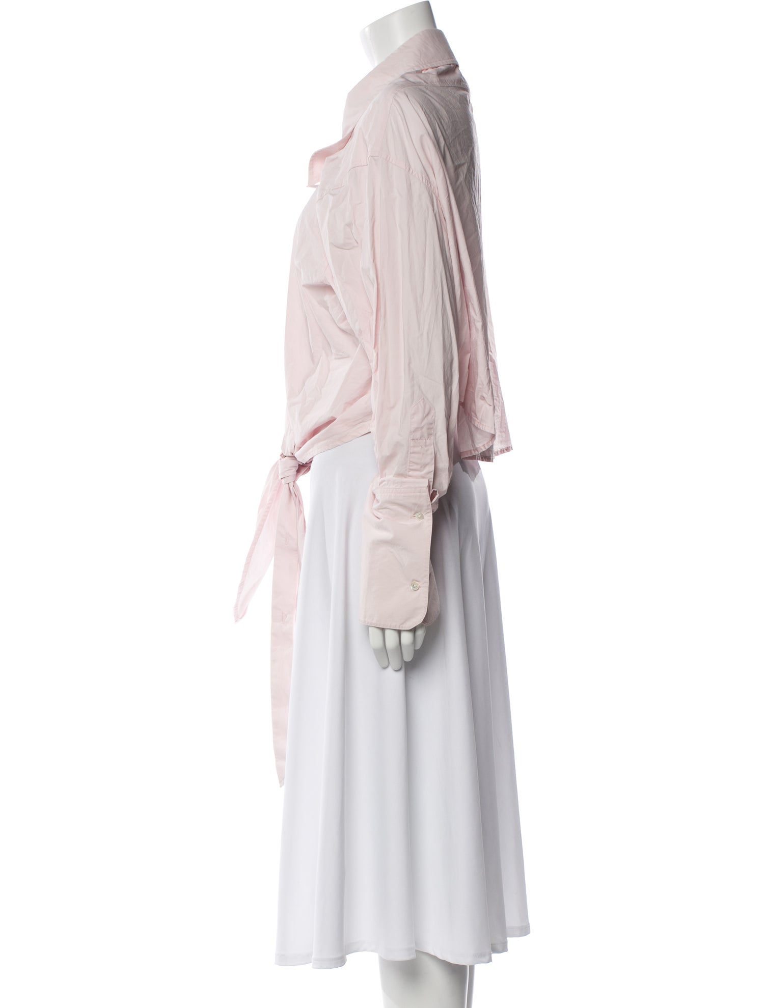 Helsa Mock Neck Long Sleeve Blouse