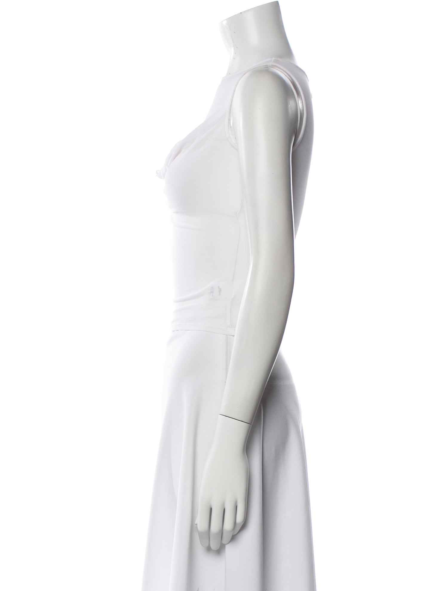 Helsa Cowl Neck Sleeveless Crop Top