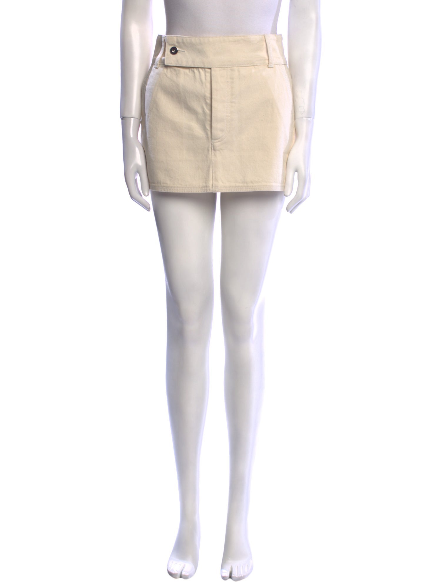 Helsa Raw-Edge Trim Mini Skirt