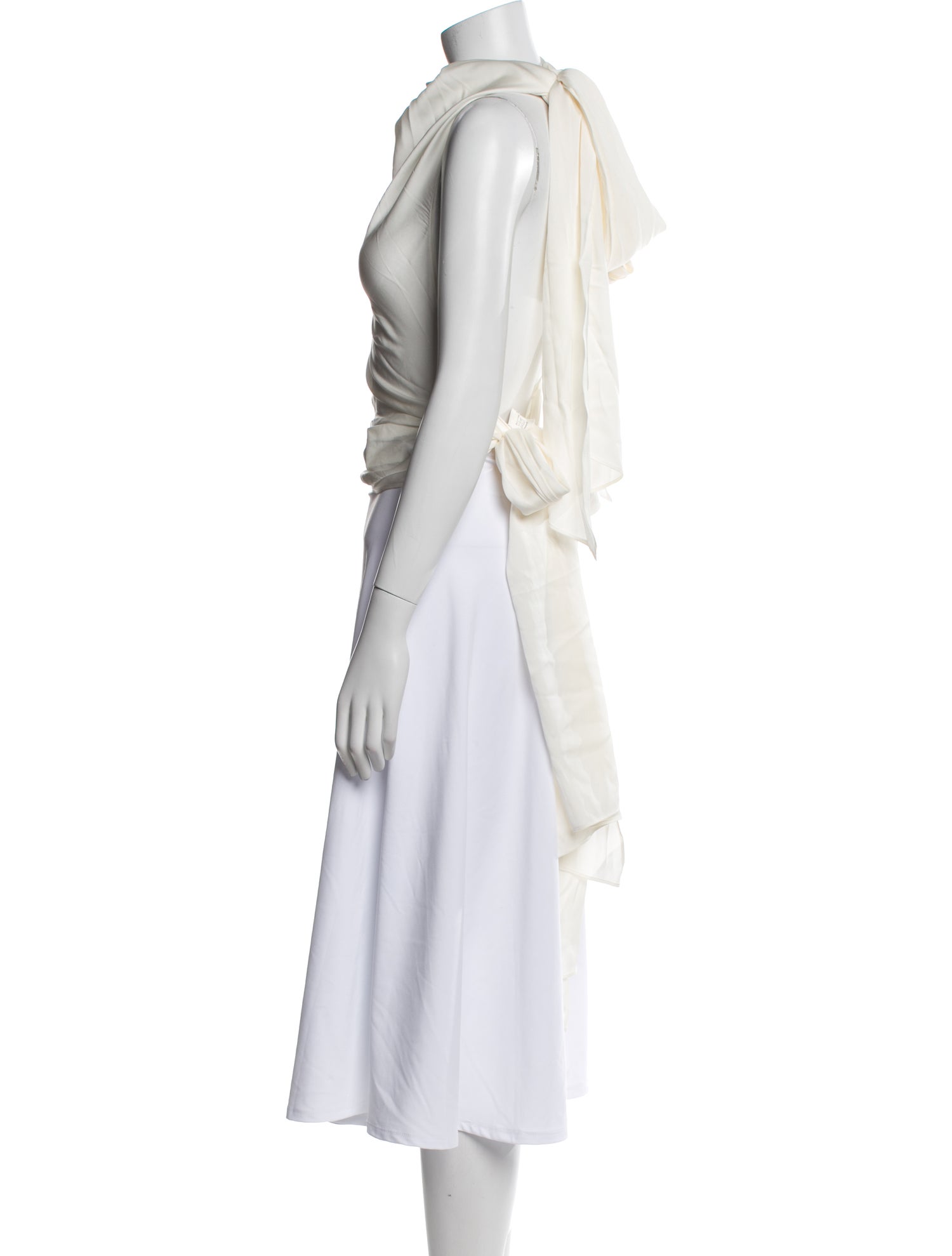 Helsa Silk Cowl Neck Crop Top w/ Tags