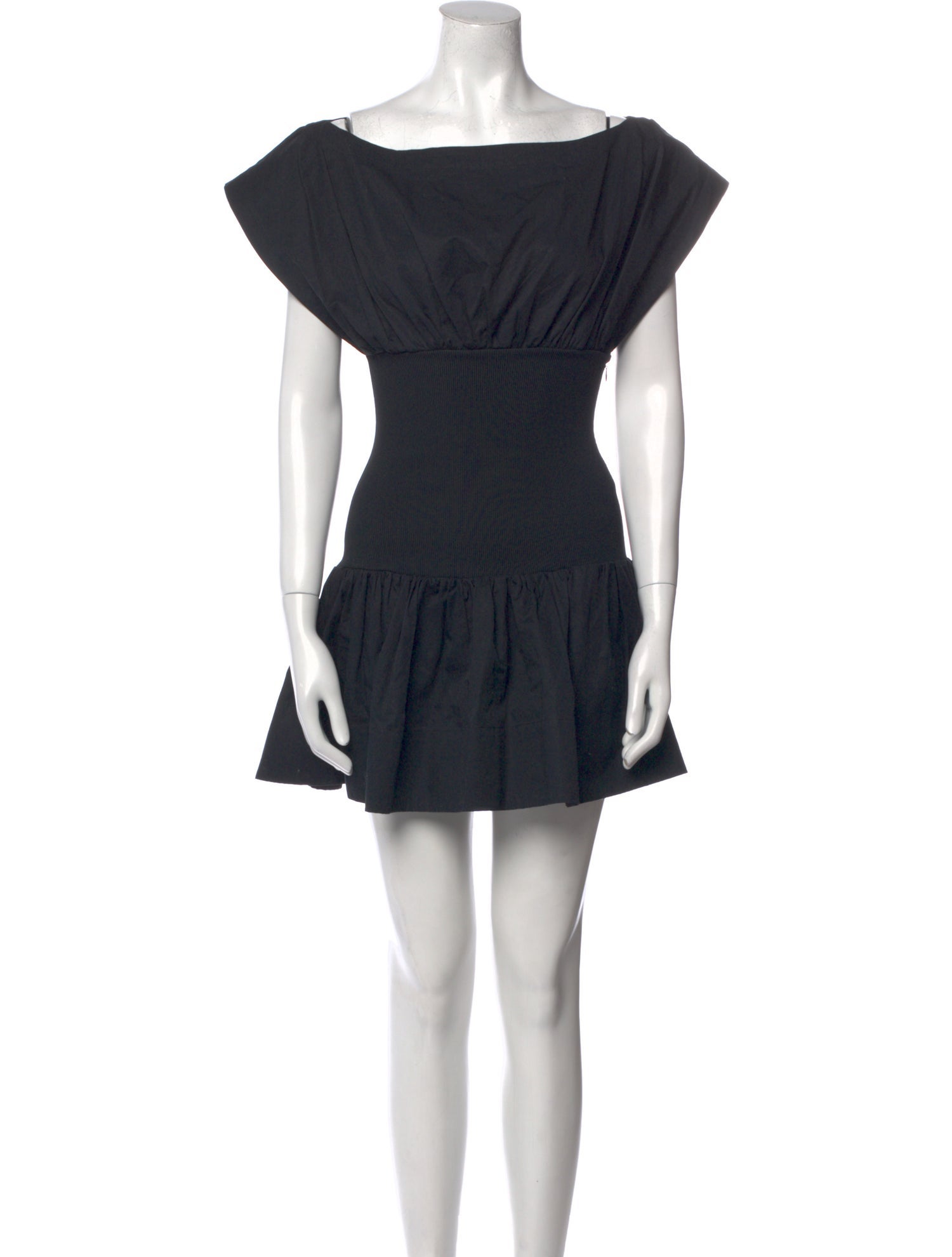 Helsa Bateau Neckline Mini Dress