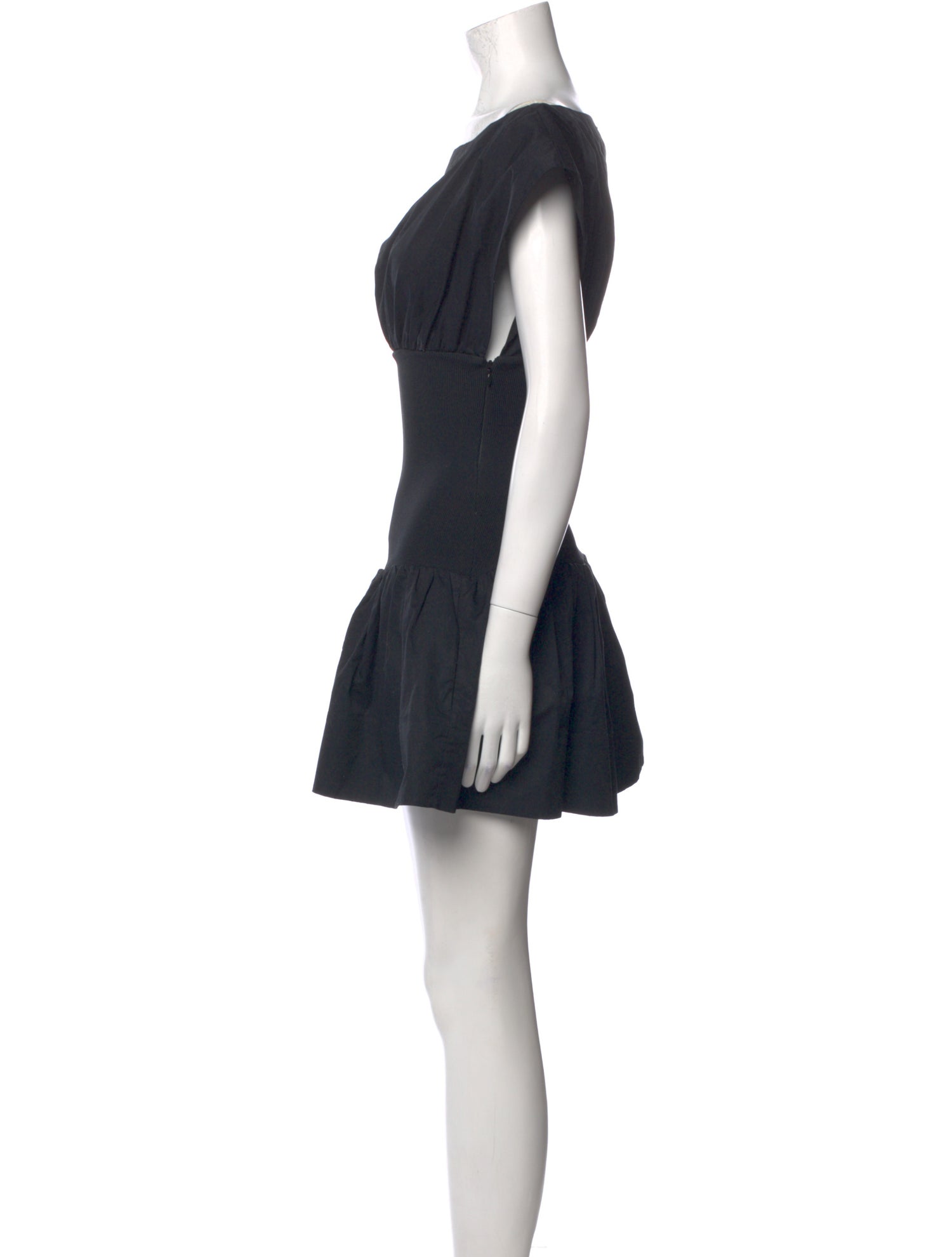 Helsa Bateau Neckline Mini Dress