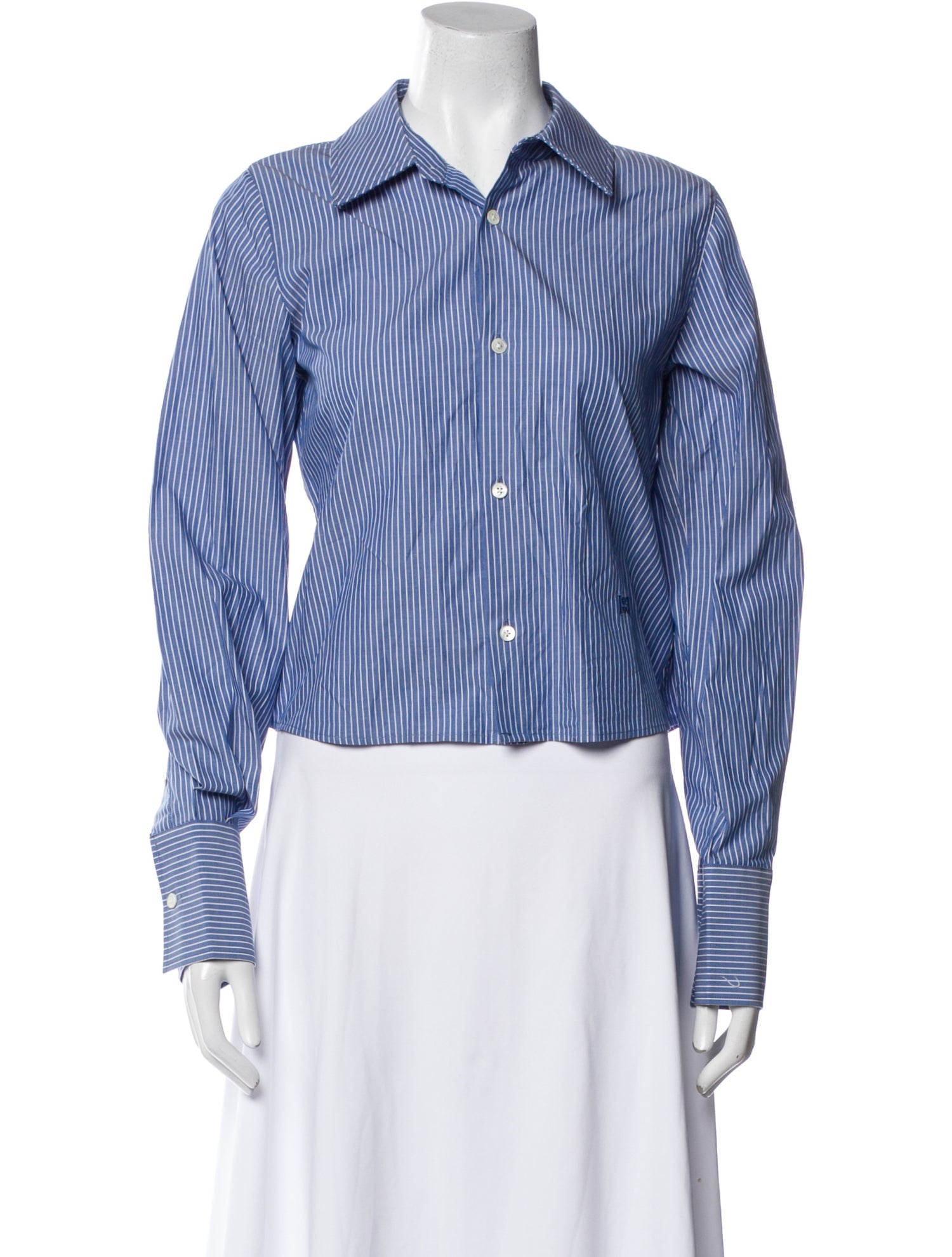 Helsa Striped Long Sleeve Button-Up Top