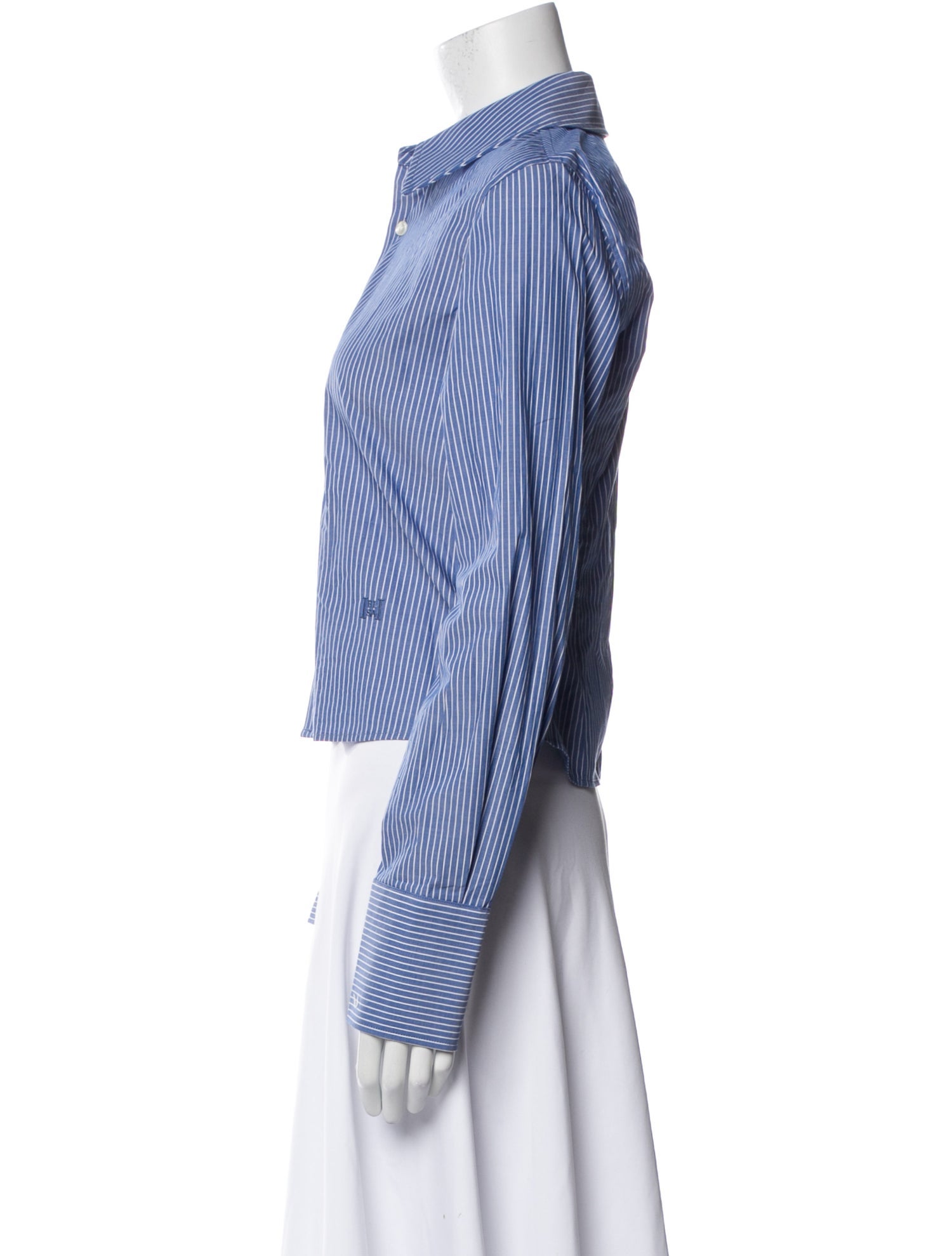 Helsa Striped Long Sleeve Button-Up Top