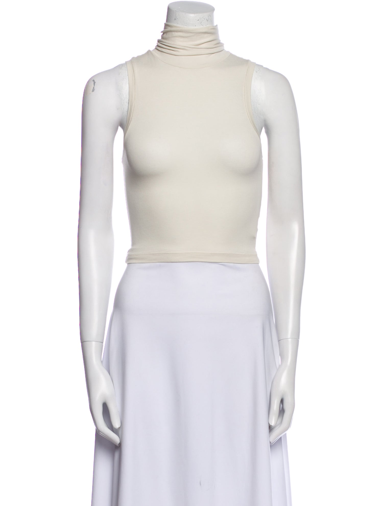 Helsa Turtleneck Sleeveless Crop Top