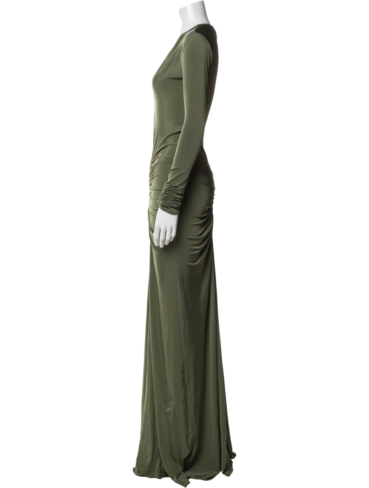 Helsa Plunge Neckline Long Dress