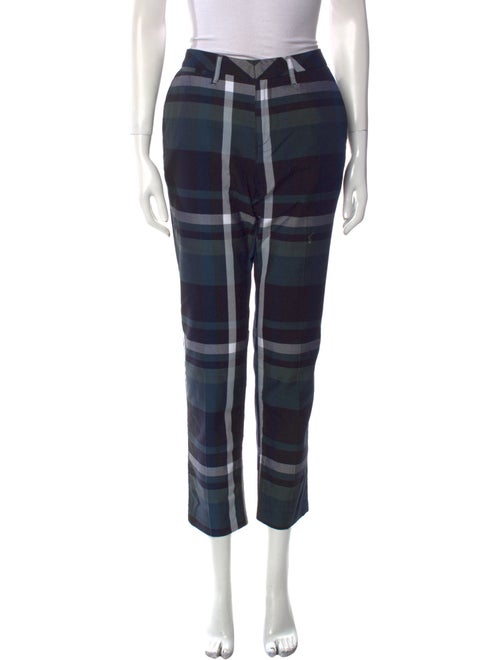 Haikure Plaid Print Straight Leg Pants