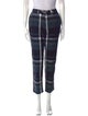 Haikure Plaid Print Straight Leg Pants