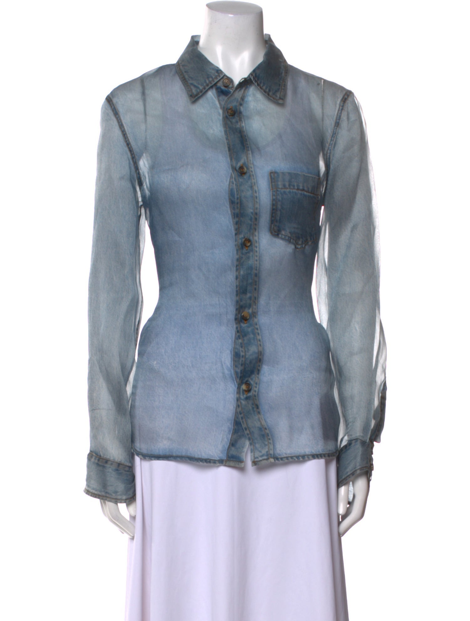 Haikure Long Sleeve Button-Up Top