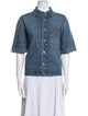 Haikure Short Sleeve Button-Up Top