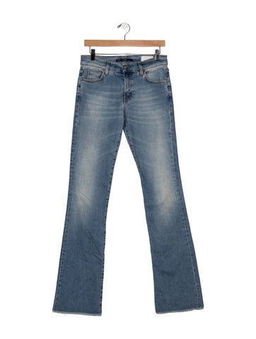 Pre-owned Haikure Mid-rise Wide Leg Jeans In Blue