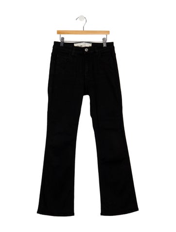 Pre-owned Haikure Mid-rise Wide Leg Jeans In Black